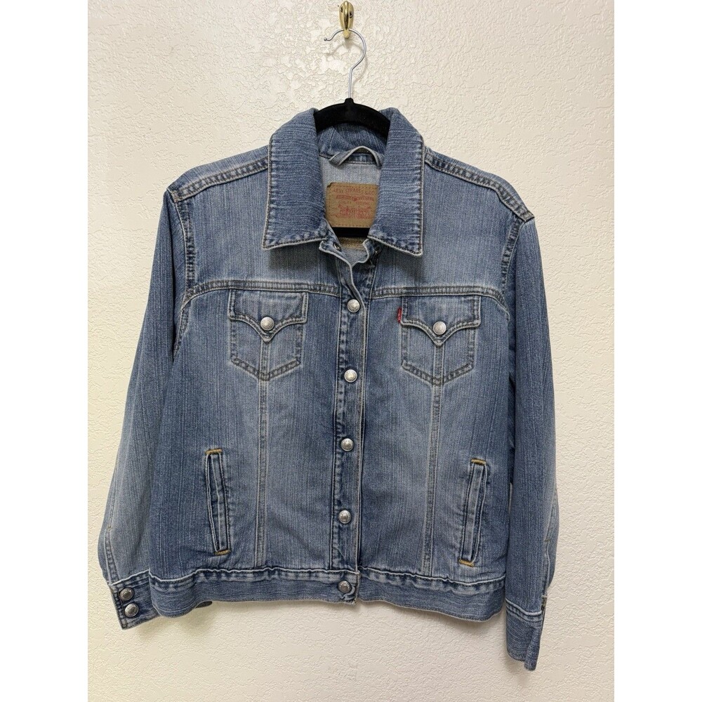 Levi’s Womens Original Trucker Denim Jean Jacket Size XL Retro 90s Button Up